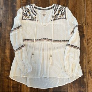Boho white shirt